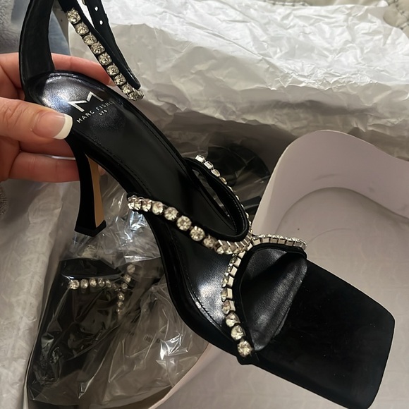 COPY - NEW Marc Fisher Women's Shoes Dezzi Rhinestone Ankle Strap Sandal - Picture 9 of 9